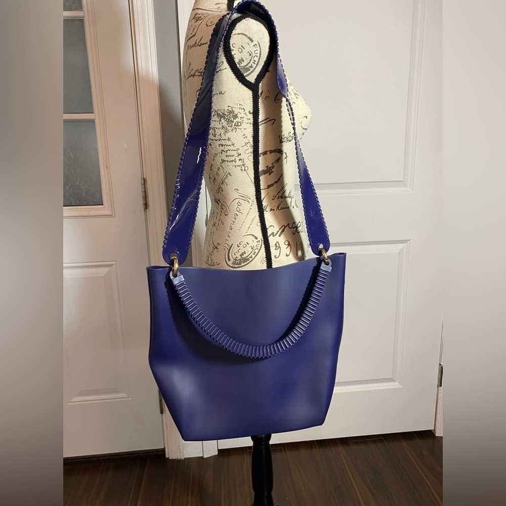 Petite Jolie Purple Rubber City Bag - Large Shoulder‎ Bag/Handbag/Crossbody K